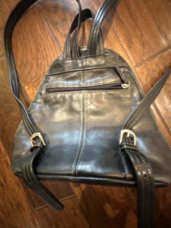 Tignanello Black Leather Mini Backpack main image 4
